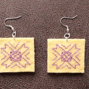 Робота Вишиті сережки "Сонечки"