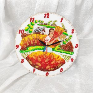 Работа Витражная настенные часы Жатва