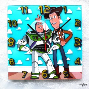 Работа Витражная настенные часы История игрушек