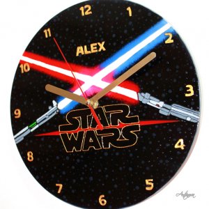 Работа Витражная настенные часы Звездные войны