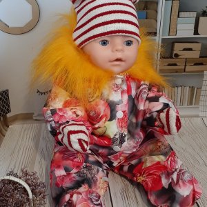 Работа Зимний комбинезон, шапка, перчатки для Беби Борн.