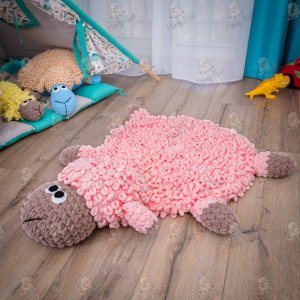 Работа Мягкая игрушка Барашек Свен Розовый