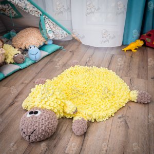 Работа Мягкая игрушка Барашек Свен Коврик Желтый