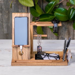 Робота Чоловічий органайзер для телефону та годинника Samsung з логотипом