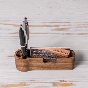 Робота Підставка для візиток та ручок з дерева «iCard»