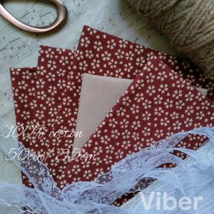 Работа Французская хлопок для рукоделия цветы на тусклом бордо