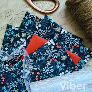 Робота Французька бавовна для рукоділля темно-бирюзовий фон