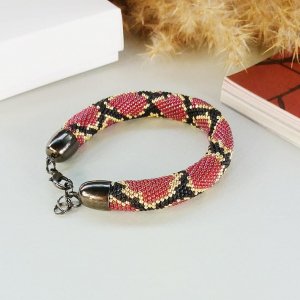 Работа Браслет из самого маленького японского бисера 'Snake red'