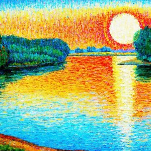 Работа Рыжый восход