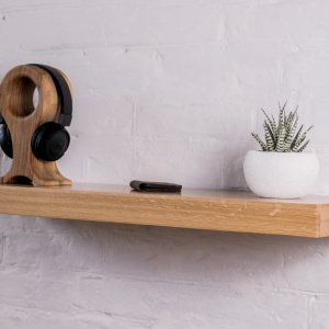 Робота Дерев'яна полиця прихованого монтажу з дуба з рівним краєм