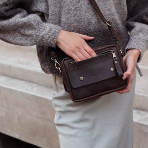 Работа Поясная сумка из натуральной кожи Crazy horse "Chris".