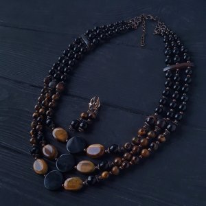 Робота Комплект з натурального агату та тигрячого ока