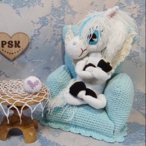 Работа Пегас вязаная крючком игрушка крыльями ангела ручной работы