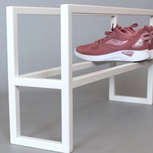 Работа Металлическая двухуровневая полка для обуви L