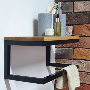 Работа Настенная полка в ванную комнату в стиле лофт S