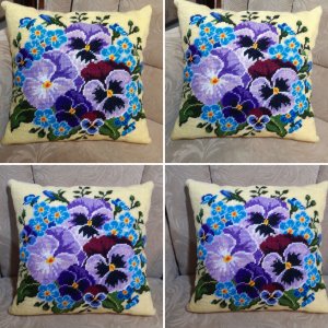 Робота Подушечка вишита напівхрестом, ручна робота