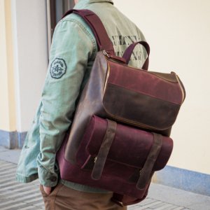 Работа Кожаный городской рюкзак, Спортивный мужской рюкзак 