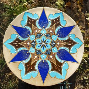 Робота декоративна тарілка Deep blue