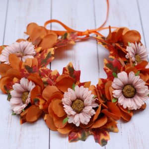 Работа Осенний венок веночек кофейно-коричневый