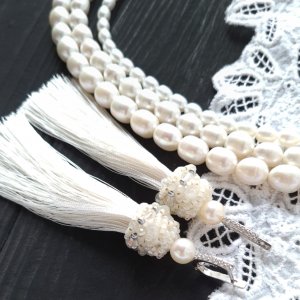 Робота Срібні сережки китиці святкові чи весільні