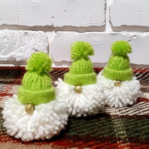 Работа Новогодние украшения гномики (салатовый)