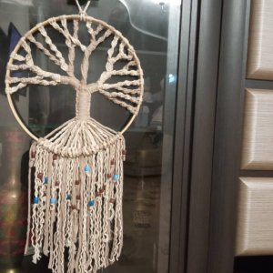 Работа Семейное дерево . Макраме . 