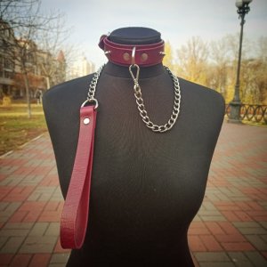 Работа Ошейник с поводком БДСМ