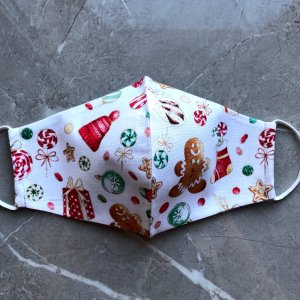 Работа Новогодняя защитная детская маска для лица