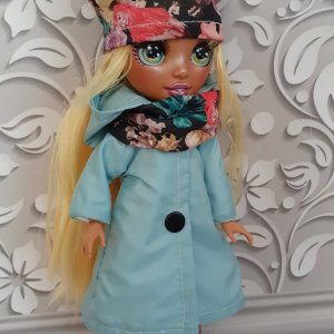 Работа Одежда для кукол RAINBOW. Пальто, шапка, шарф, носочки. 