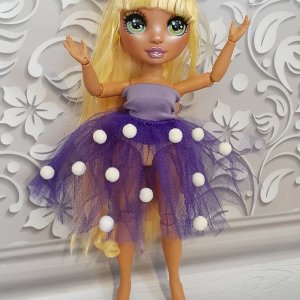 Робота Одяг для ляльок RAINBOW. Спідниця та топ. Подарунок.