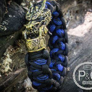 Робота Браслет із паракорду "Дракон", чорно-синій