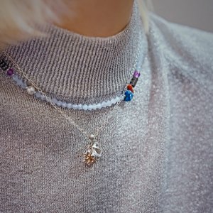 Работа Чокер Новогодний со снежинкой