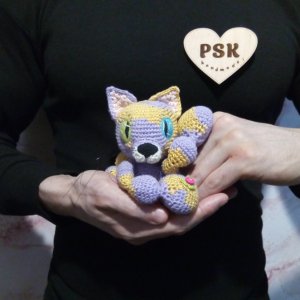 Работа Кот ручной работы, маленькая мягкая кошка вязаная крючком 4