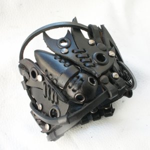 Работа кожаный браслет стимпанк готический стиль  63