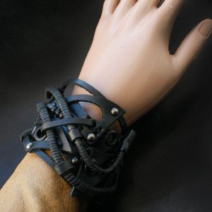 Работа кожаный браслет стимпанк готический стиль  62
