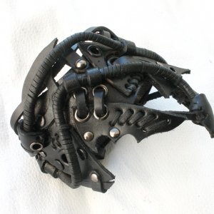 Работа кожаный браслет стимпанк готический стиль  59