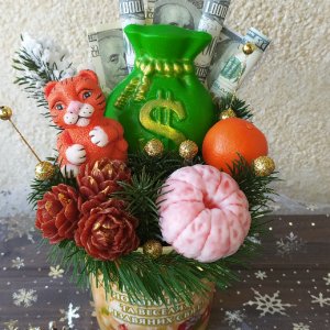 Работа Новогодняя композиция из мыла (1)