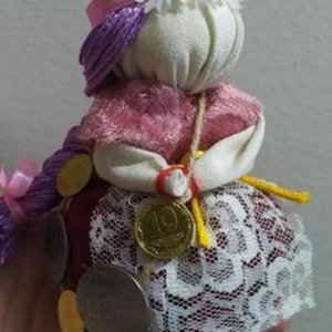 Робота Лялька мотанка Грошова Кубашка, достаток у будинку