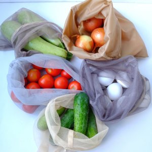 Робота Еко мішечки 5шт, набір еко мішечків для покупок