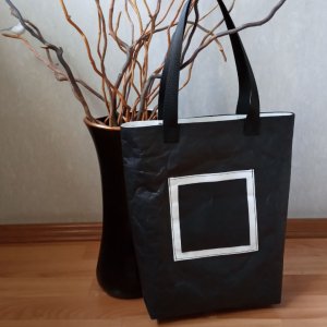 Работа ЭКО-СУМКА ЧЕРНАЯ БИОРОЗЛОЖНАЯ TYVEK DUPONT