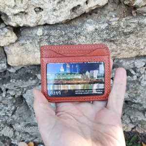 Работа Картхолдер Миникошелек из натуральной кожи