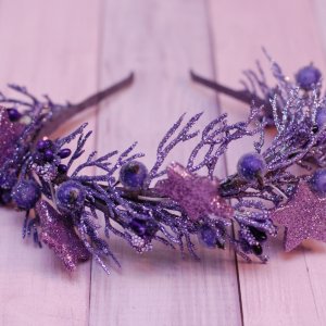 Робота Обруч обідок бузково-фіолетовий із зірочками