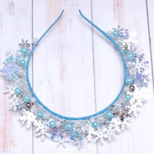 Робота Обруч обідок сніжинки блакитно-сріблястий