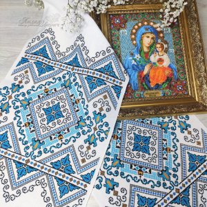 Работа Полотенце "Голубой"