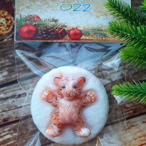 Работа  Новогоднее мыло ручной работы "Тигренок"
