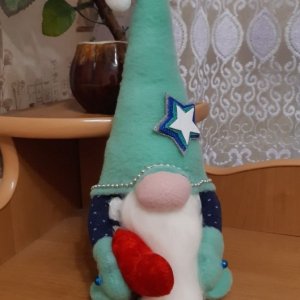Работа Гном с сердцем ручной работы
