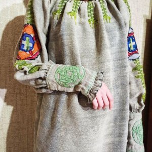 Робота Жіноча лляна сорочка. Домоткана. Авторська робота.