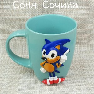 Работа Игрушка кружка СОНИК подарок на день рождения чашка