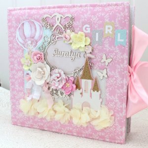 Работа Большой альбом 30х30 для новорожденной девочки 