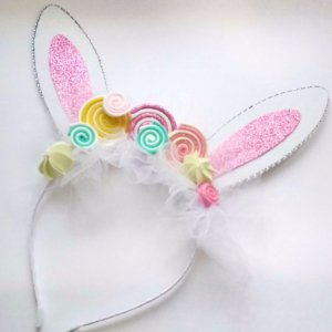 Работа ушки зайчика на ободке